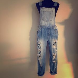 Cello Distressed Overalls